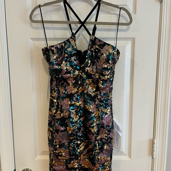 Dress The Population Size Small Sequin Party Dress - Picture 6 of 9